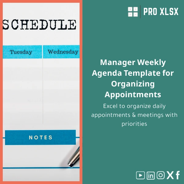 Manager-weekly-agenda-template-en267 Manager Weekly Agenda Template for Organizing Appointments - Image 1