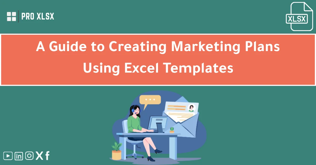 صورة تحتوي على عنوان المقال حول: " Master Marketing Plans in Excel Templates Easily" مع عنصر بصري معبر