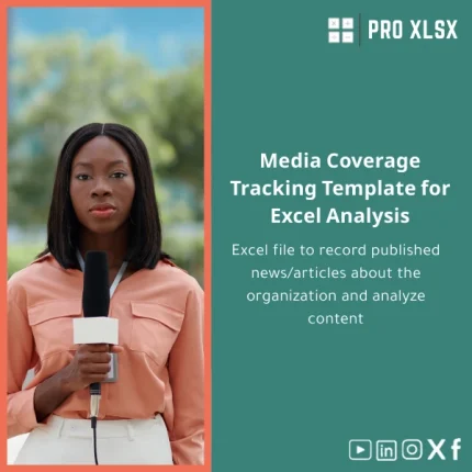 Media Coverage Tracking Template for Excel Analysis