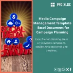 Media Campaigns Management Template for Press and TV Planning