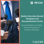 Media Interviews Log Template for Press and TV Coverage