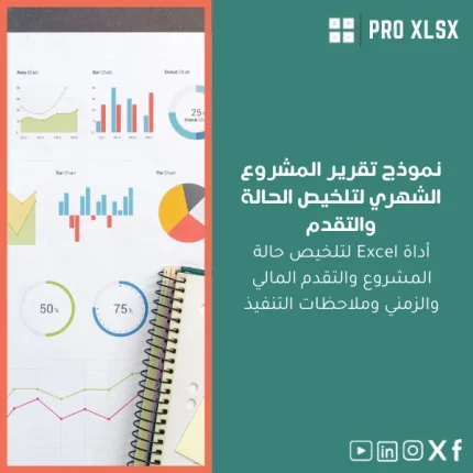 نموذج تقرير المشروع الشهري لتلخيص الحالة والتقدم