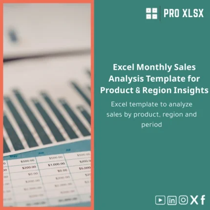 Excel Monthly Sales Analysis Template for Product & Region Insights