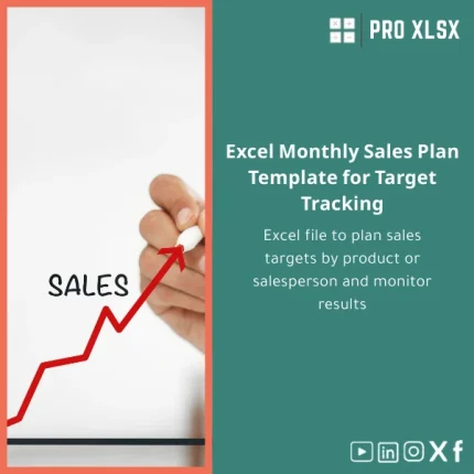 Excel Monthly Sales Plan Template for Target Tracking