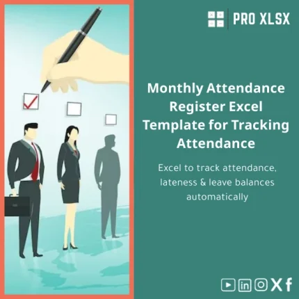 Monthly Attendance Register Excel Template for Tracking Attendance