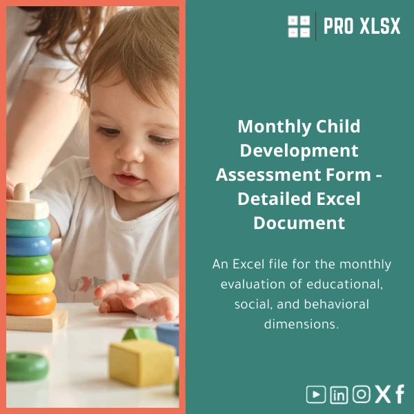 Monthly-child-development-template-en776 Monthly Child Development Evaluation Template in Excel - Image 1