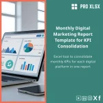 Monthly Digital Marketing Report Template for KPI Consolidation