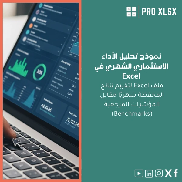 Monthly-investment-performance-ar153 نموذج تحليل الأداء الاستثماري الشهري في Excel - الصورة 1