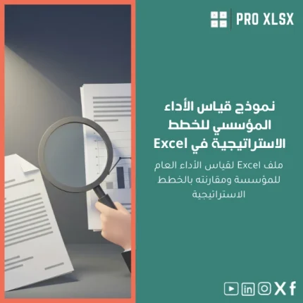 نموذج قياس الأداء المؤسسي للخطط الاستراتيجية في Excel
