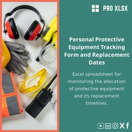 PPE Usage Tracker Template for Monitoring Equipment Lifespan