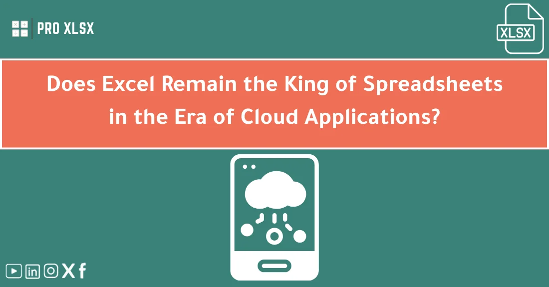صورة تحتوي على عنوان المقال حول: " Discover the Power of Excel in the Cloud-App Era" مع عنصر بصري معبر