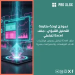 نموذج لوحة متابعة التحليل التنبؤي - ملف Excel تفاعلي