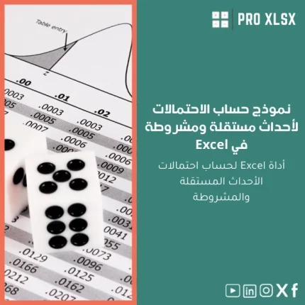 نموذج حساب الاحتمالات لأحداث مستقلة ومشروطة في Excel