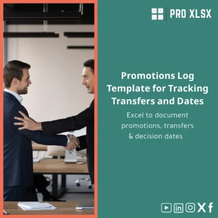 Promotions Log Template for Tracking Transfers and Dates