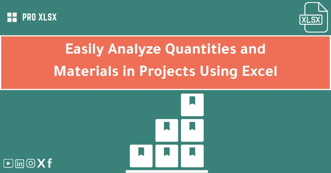 صورة تحتوي على عنوان المقال حول: " Efficient Quantity Takeoff with Excel Tools" مع عنصر بصري معبر