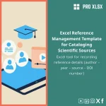 References Management Template for Documenting Sources in Excel