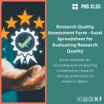 Research Quality Evaluation Template for Academic Standards