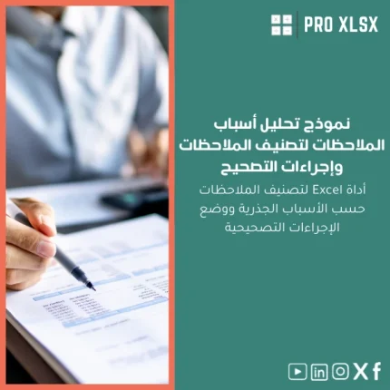 نموذج تحليل أسباب الملاحظات لتصنيف الملاحظات وإجراءات التصحيح