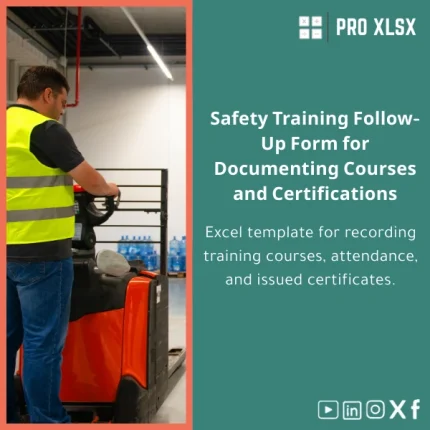 Safety Trainings Tracking Template for Documenting Attendance