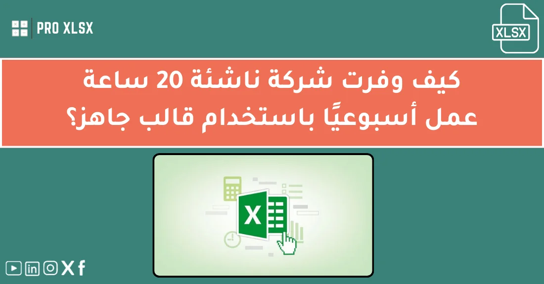 صورة تحتوي على عنوان المقال حول: " كيف وفرت شركة ناشئة 20 ساعة عمل بقالب جاهز فعال" مع عنصر بصري معبر