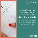 Smart Weekly Planner Template for Goals, Tasks, and Review