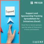 Sponsorships Tracking Template for Initiatives Support