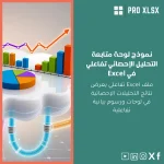نموذج لوحة متابعة التحليل الإحصائي تفاعلي في Excel