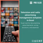 TV and Radio Ads Management Template for Inventory Tracking