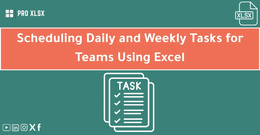 صورة تحتوي على عنوان المقال حول: " Effortless Task Scheduling for Teams Daily & Weekly" مع عنصر بصري معبر
