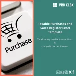 Taxable Purchases and Sales Register Excel Template
