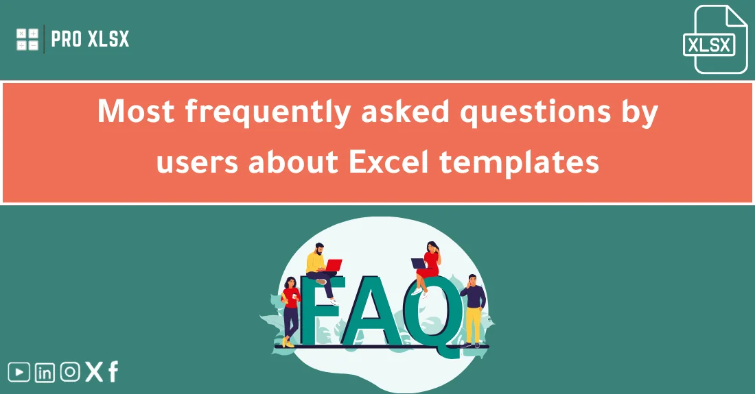 صورة تحتوي على عنوان المقال حول: " Template FAQs: Top Excel Questions Answered Fast" مع عنصر بصري معبر