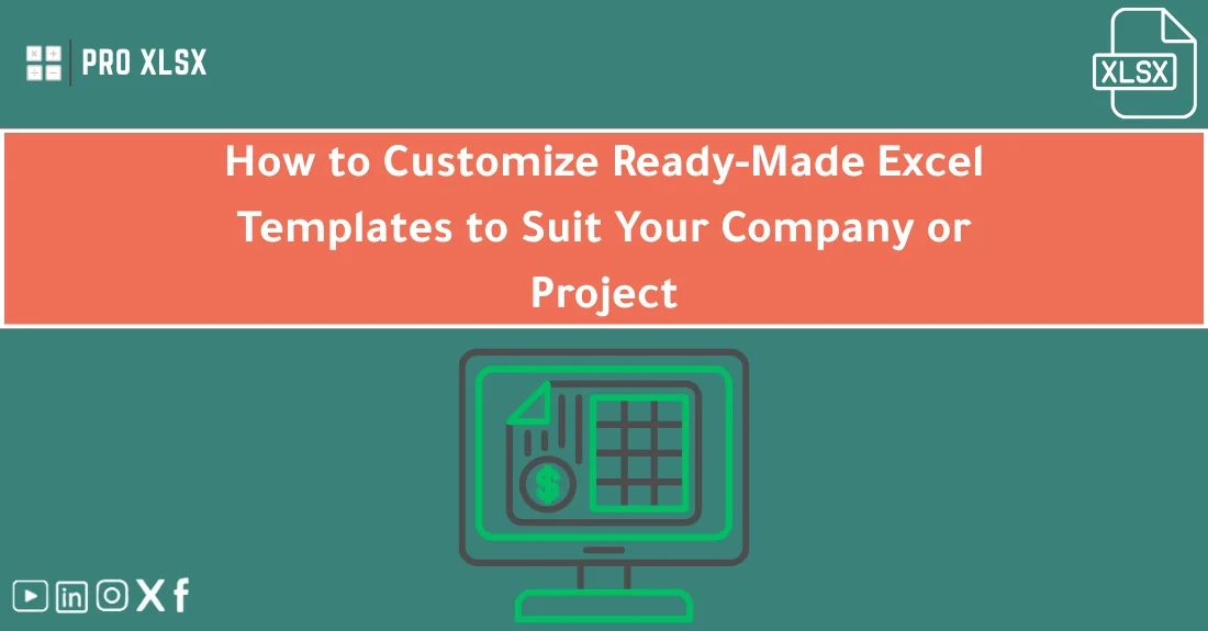 صورة تحتوي على عنوان المقال حول: " Template Customization Tips for Excel Templates" مع عنصر بصري معبر