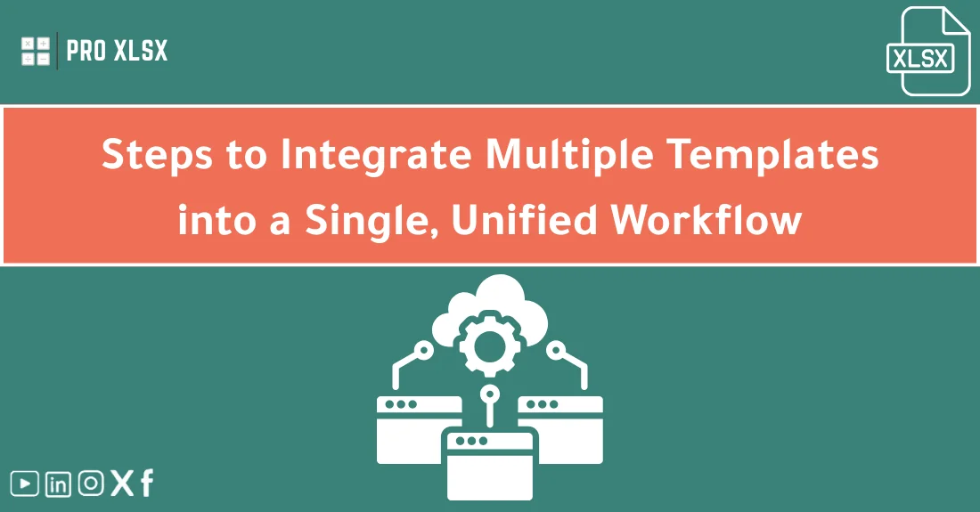 صورة تحتوي على عنوان المقال حول: " Master Template Integration in One Workflow" مع عنصر بصري معبر