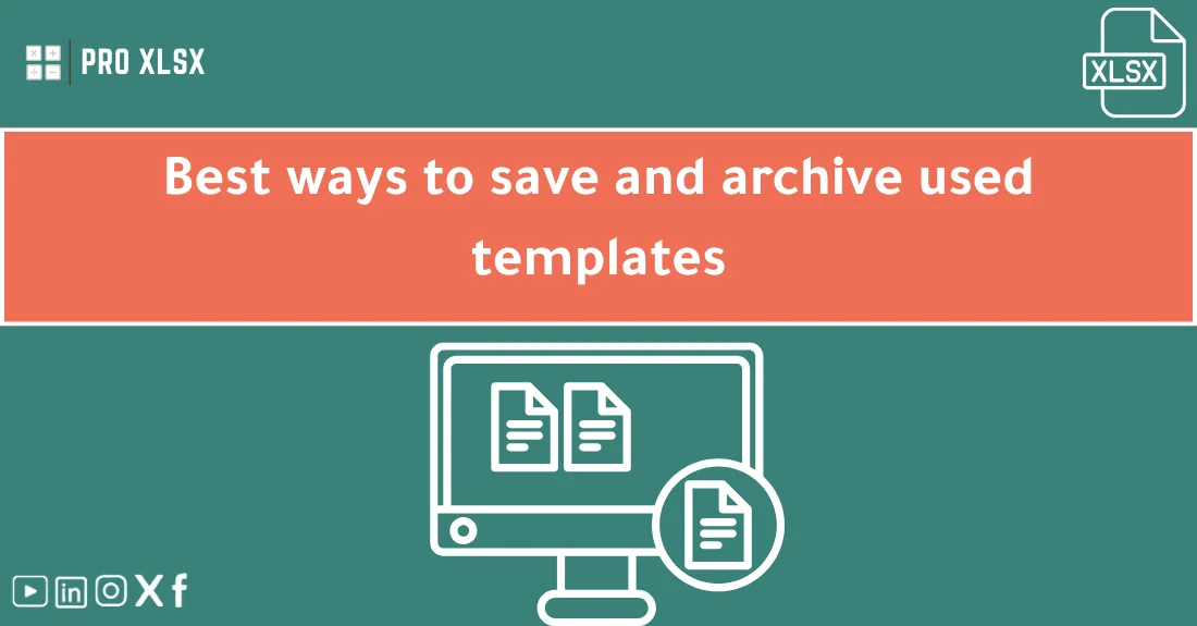 صورة توضيحية تحتوي على عنوان المقال حول : " Effective Template Storage & Archiving Tips" مع عنصر بصري معبر