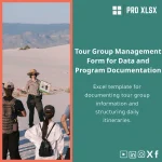 Tour Groups Tracker Template for Itineraries and Registration