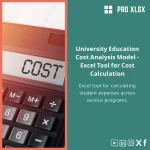 University Education Cost Analysis Excel Template