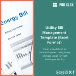 Utility Bills Management Excel Template for Tracking Consumption