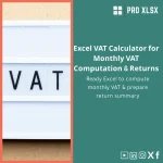 Excel VAT Calculator for Monthly VAT Computation & Returns