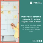 Excel Weekly Class Schedule Template for Timetable Planning