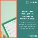 Weekly Family Tasks Template for Household Management