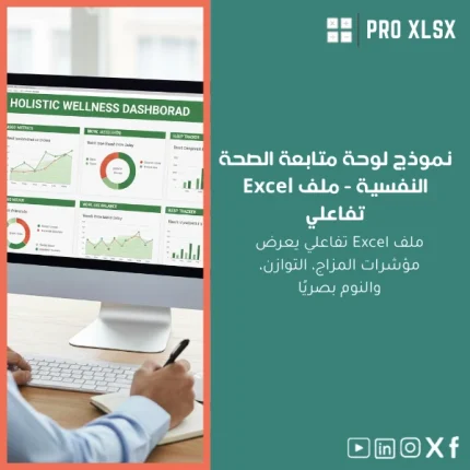 نموذج لوحة متابعة الصحة النفسية - ملف Excel تفاعلي