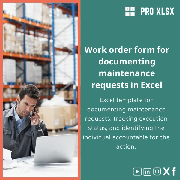 Work-Order-Tracker-en537 Work Order Tracker Excel Template for Maintenance Management - Image 1
