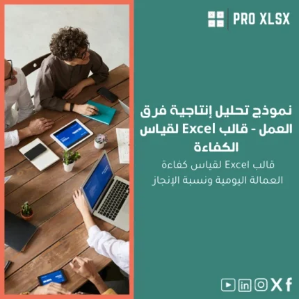 نموذج تحليل إنتاجية فرق العمل - قالب Excel لقياس الكفاءة