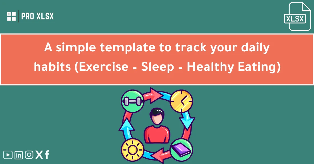 Excel daily habit tracker template for monitoring fitness