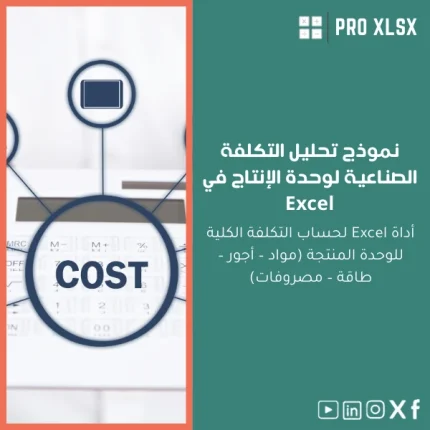 نموذج تحليل التكلفة الصناعية لوحدة الإنتاج في Excel