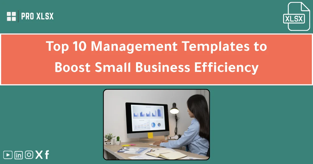 Dashboard view of management Excel templates used by an SME team to track projects and performance.