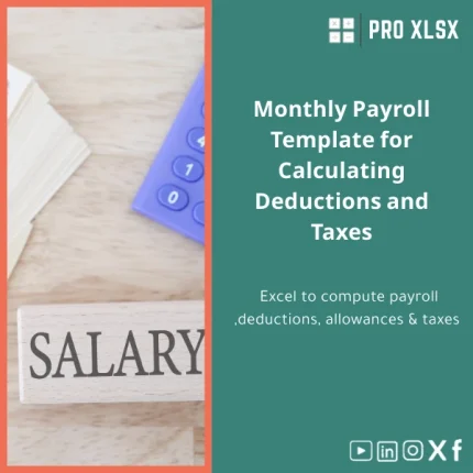 Monthly Payroll Template for Calculating Deductions and Taxes