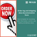 Orders Transport Log Template for Loading and Delivery Dates