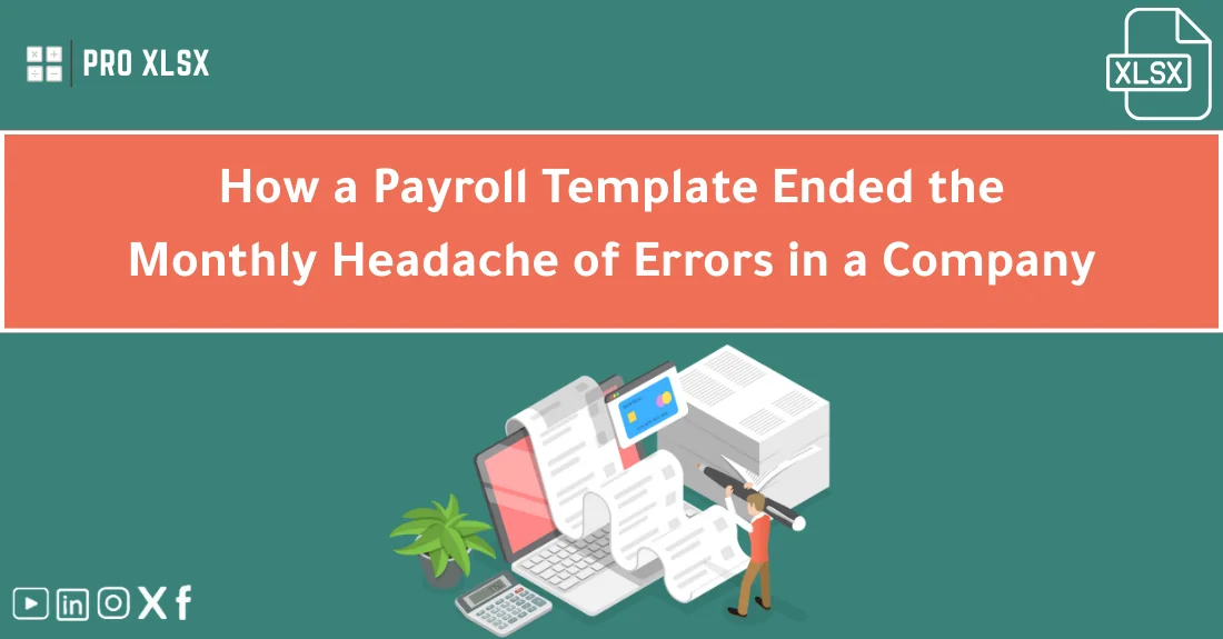HR manager reviewing payroll template optimization results to reduce salary processing errors