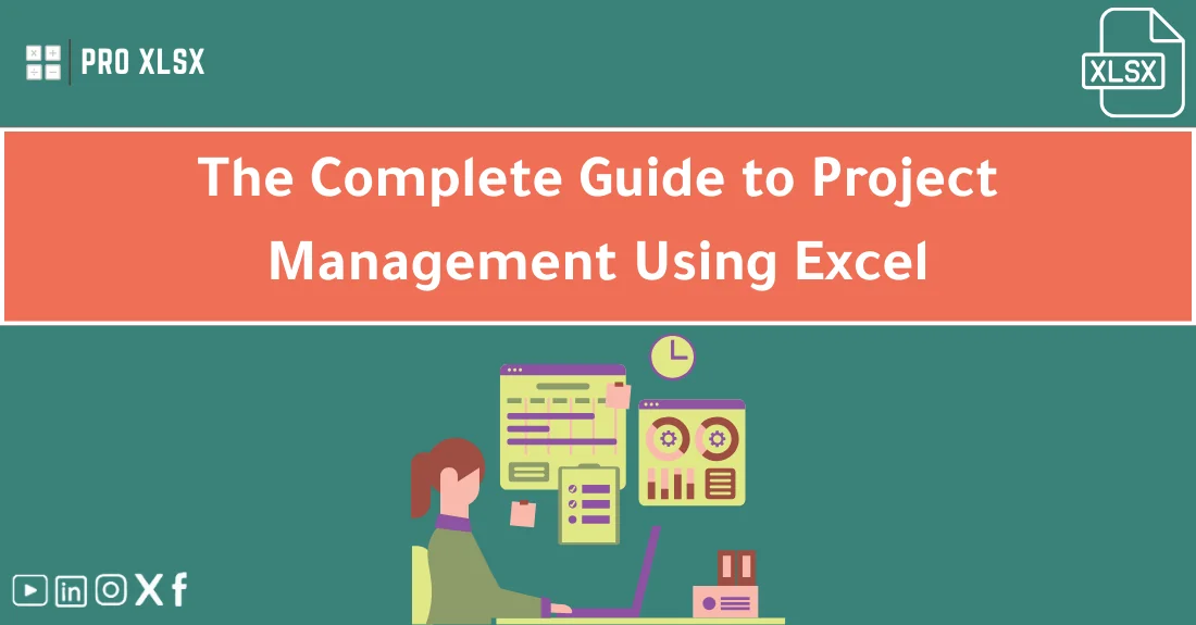 Dashboard view of project management Excel templates used to plan and track project tasks and deadlines